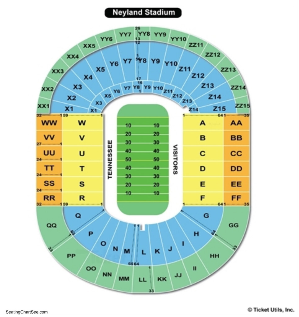 Neyland Stadium Seating Charts Views Games Answers Cheats