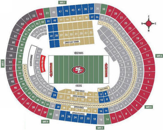 NFL Football Stadiums San Francisco 49ers Stadium CandleStick Park