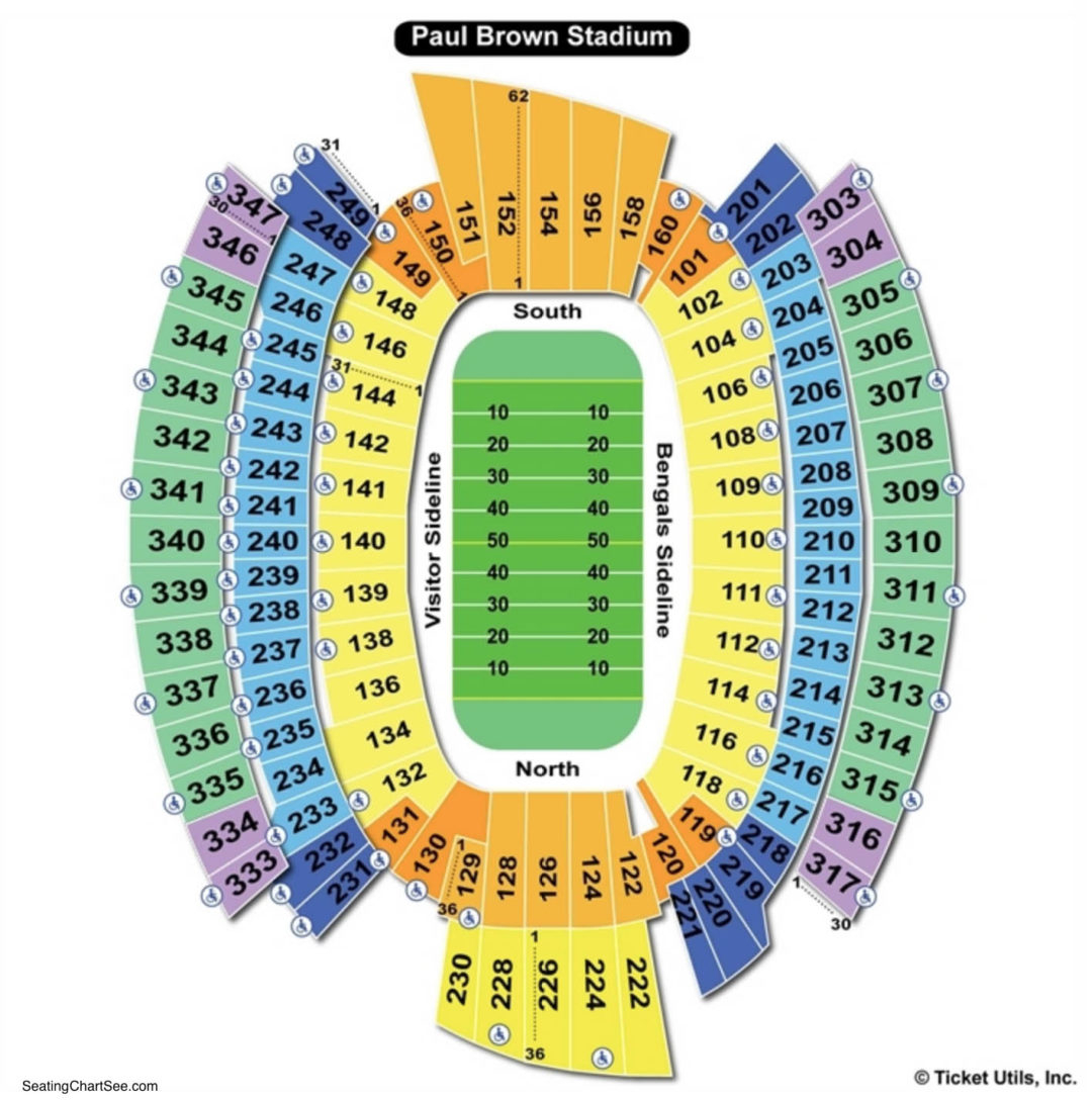 Paul Brown Stadium Seating Chart With Rows - Stadium Seating Chart