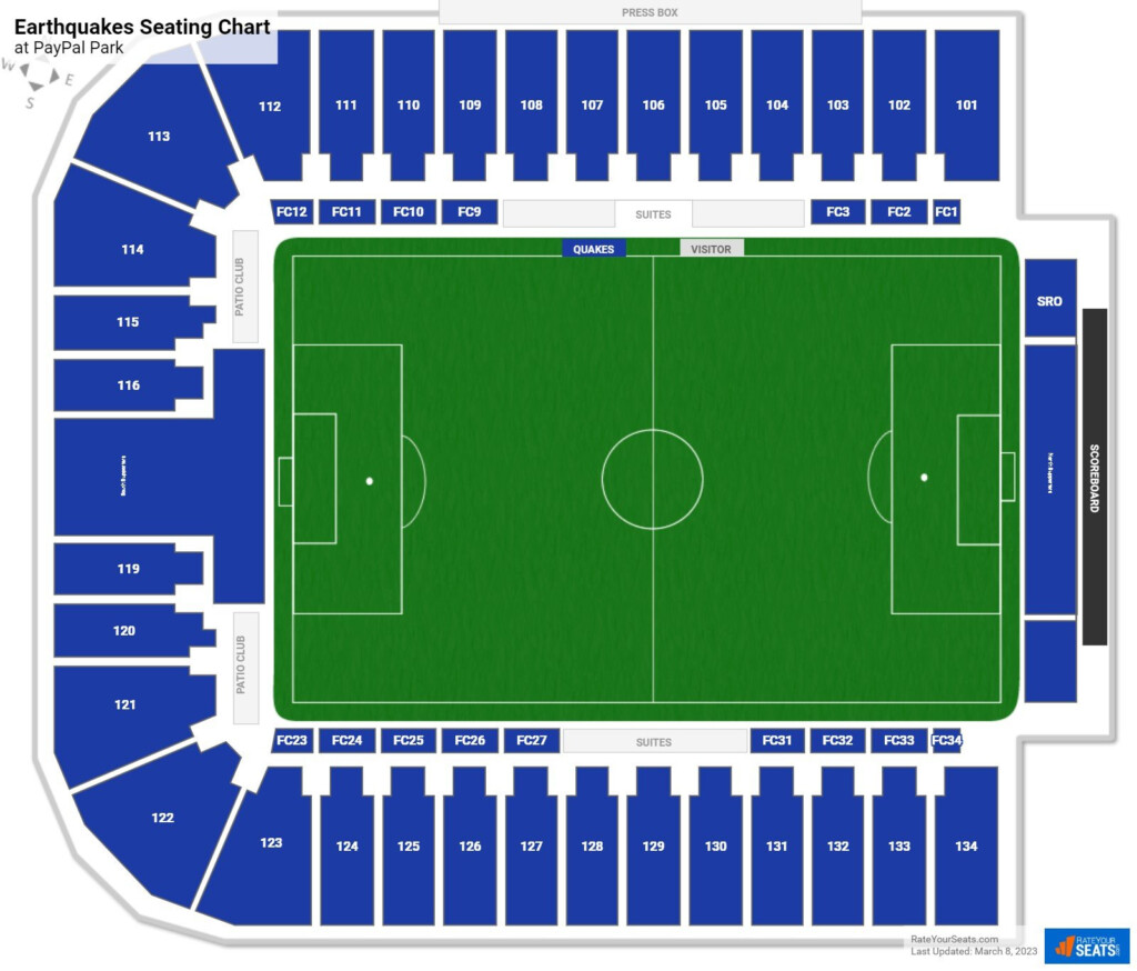PayPal Park Seating Chart RateYourSeats