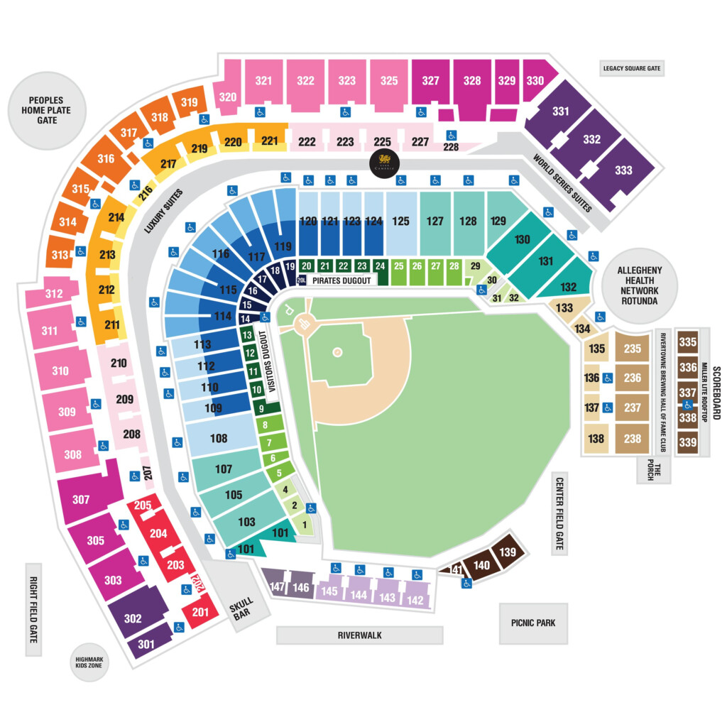 PNC Park Seating Chart PNC Park Pittsburgh Pennsylvania