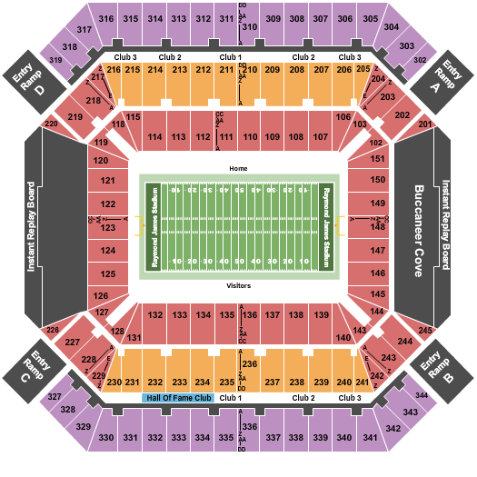 Raymond James Stadium Seating Chart Maps Tampa