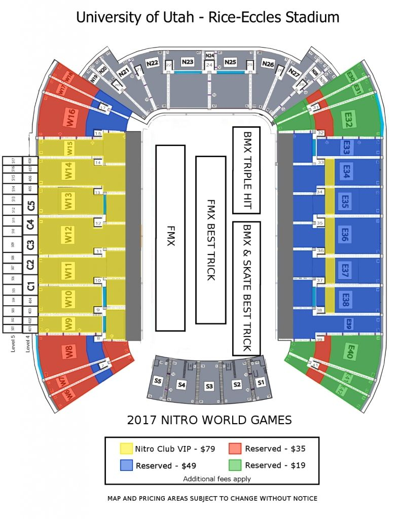 Rice Eccles Stadium Seating Chart