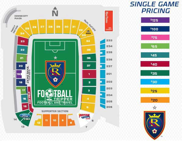 Rio Tinto Stadium Seating Map Cape May County Map