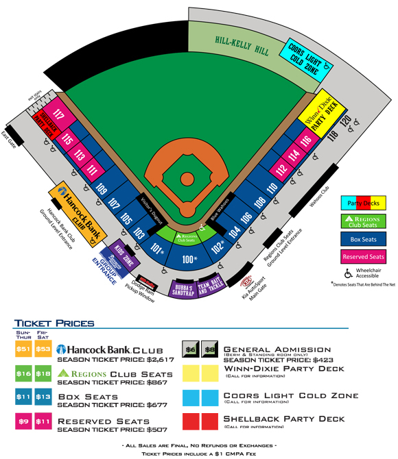 Blue Wahoos Stadium Seating Chart Stadium Seating Chart