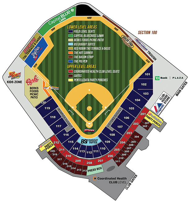 Seating Chart Lehigh Valley IronPigs Coca Cola Park