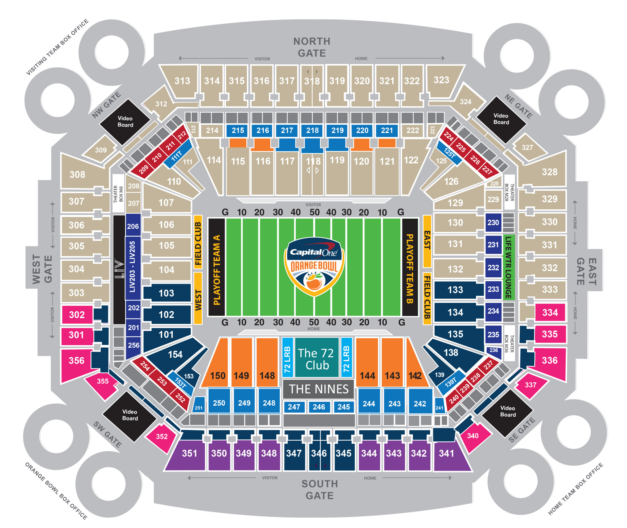 Seating Map The Game Orange Bowl