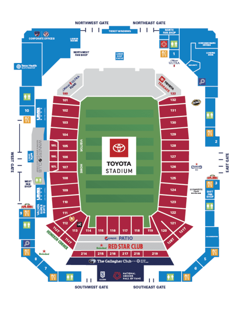 Seating Toyota Stadium