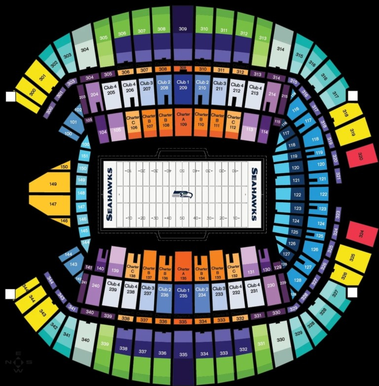 Seattle Seahawks Seating Chart 052020 Touchdown Trips