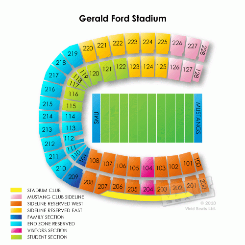Smu Ford Stadium Seating Chart