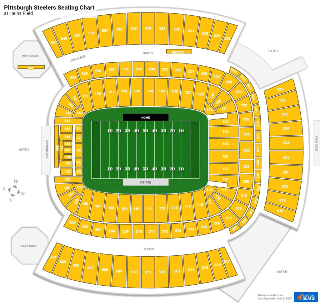 Steelers Pittsburgh Seating Charts At Heinz Field RateYourSeats