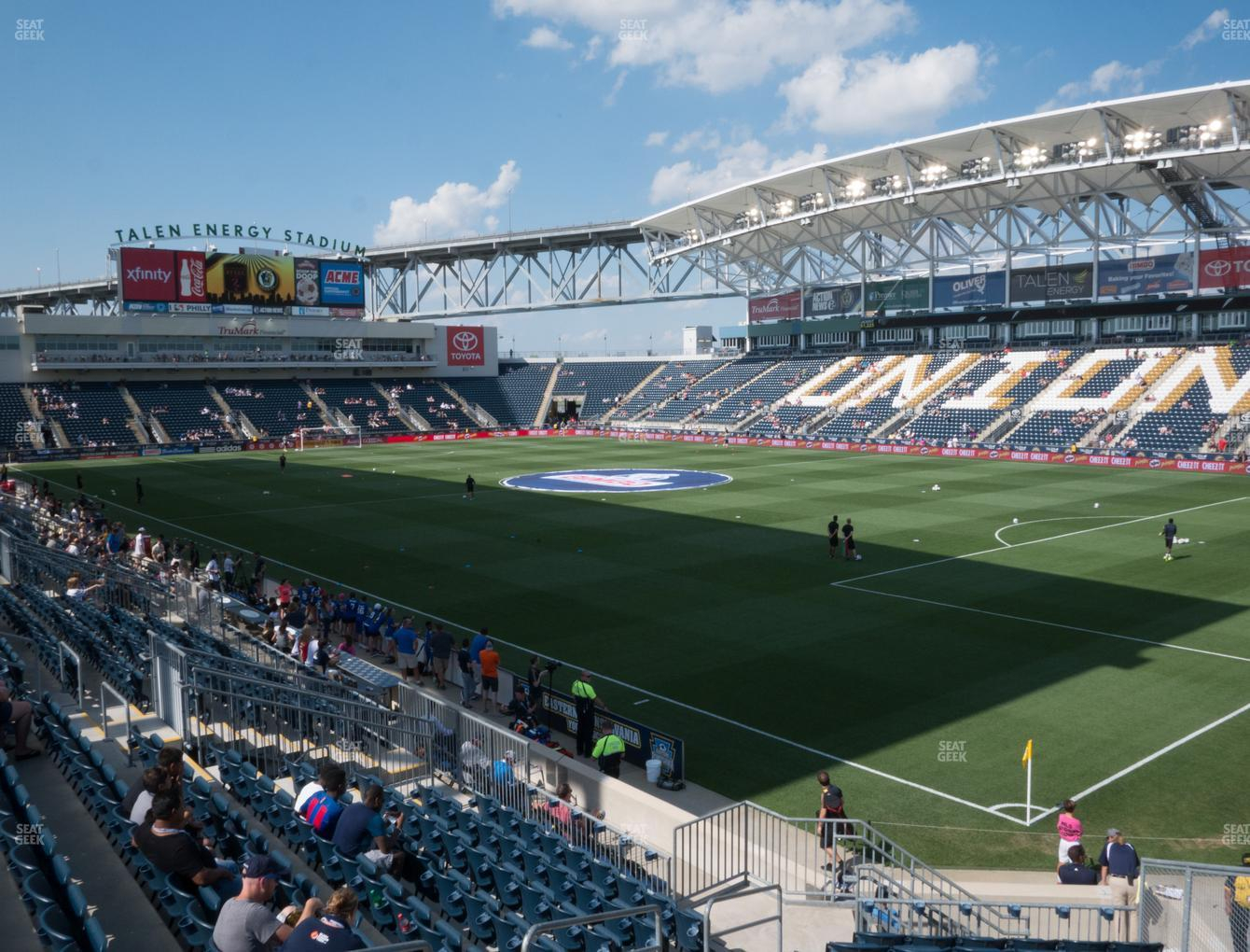 Talen Energy Stadium Section 101 Seat Views Seatgeek Stadium Seating