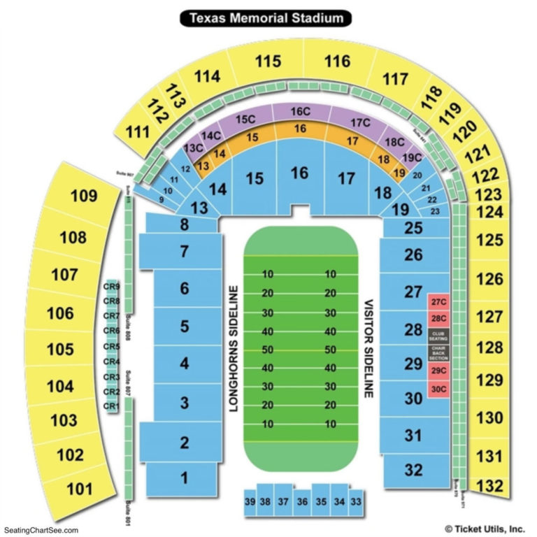 Longhorn Football Stadium Seating Chart Stadium Seating Chart