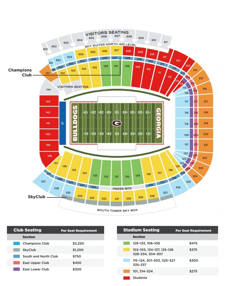 The Most Elegant Sanford Stadium Seating Chart Sanford Stadium 