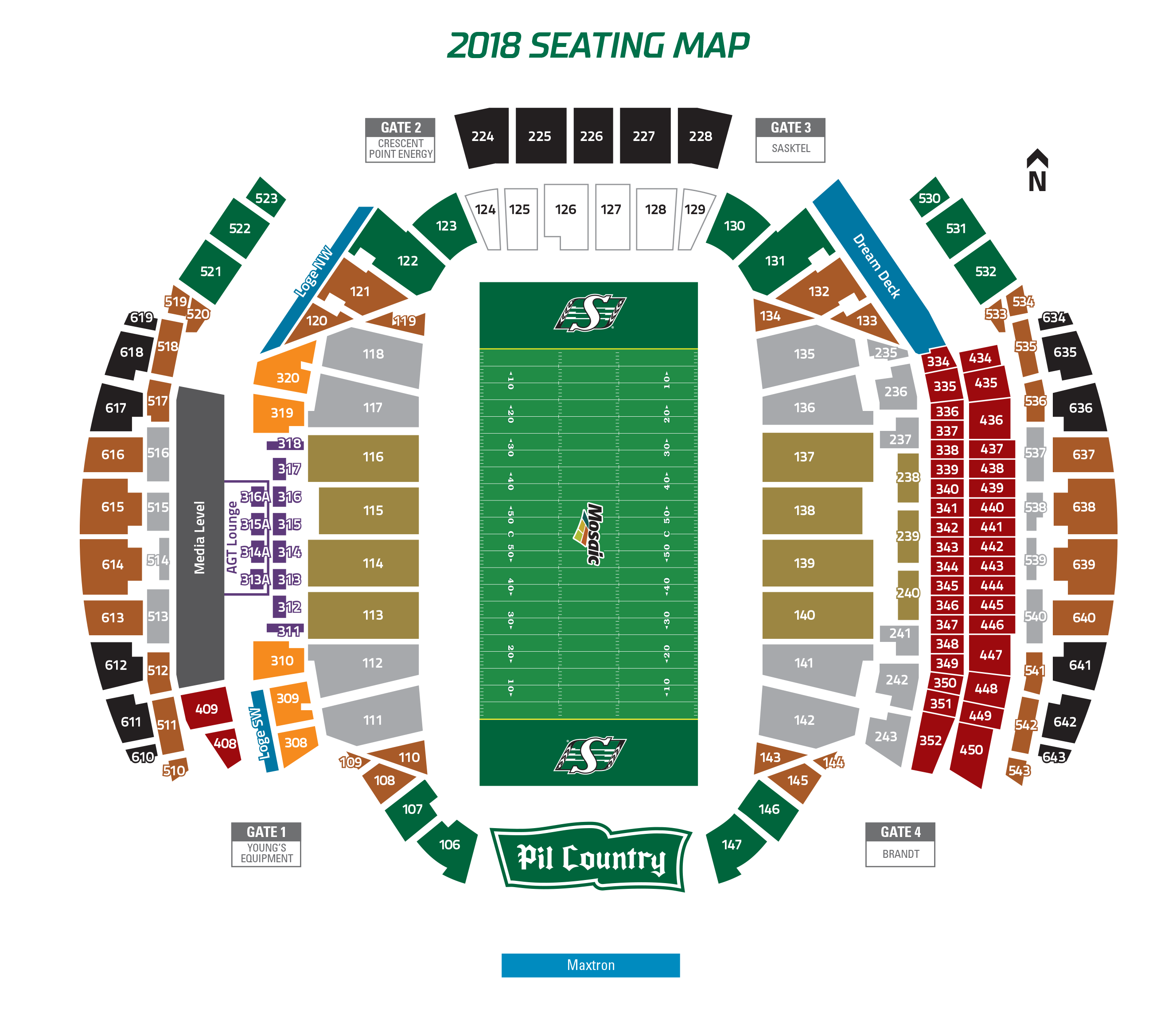 Tickets Saskatchewan Roughriders - Stadium Seating Chart