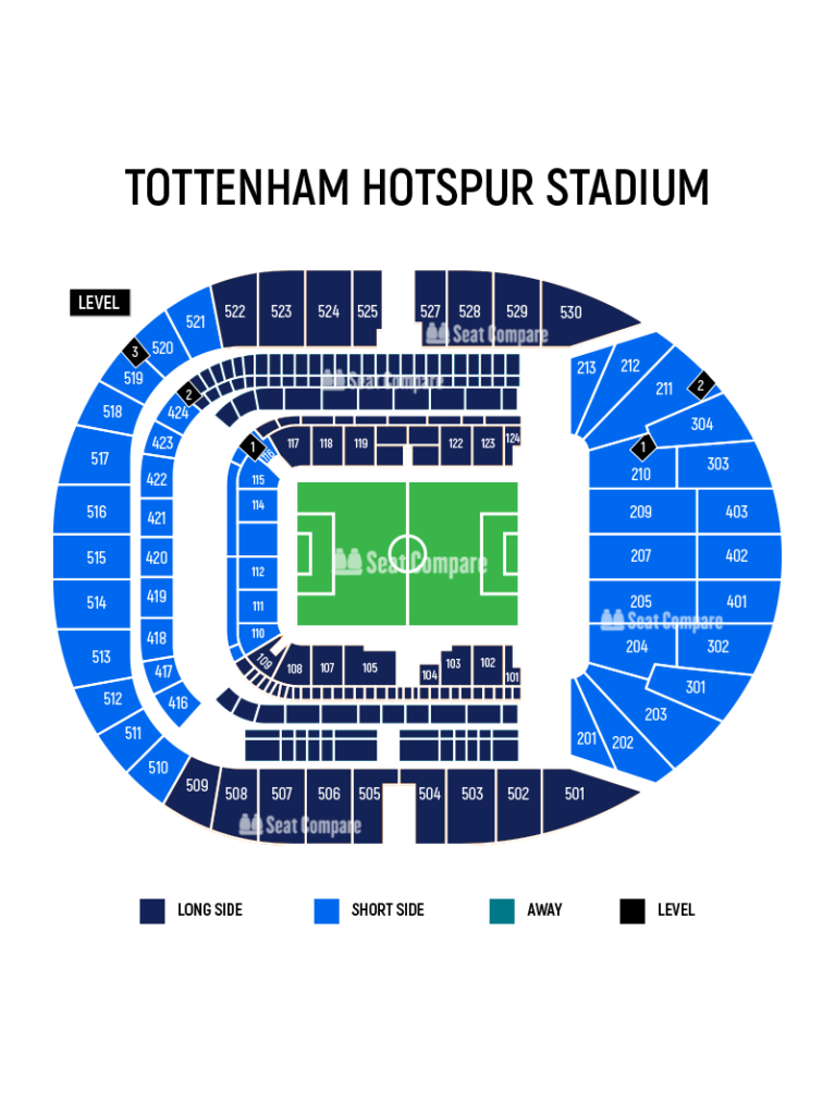 Tottenham Hotspur Stadium Interactive Seating Chart