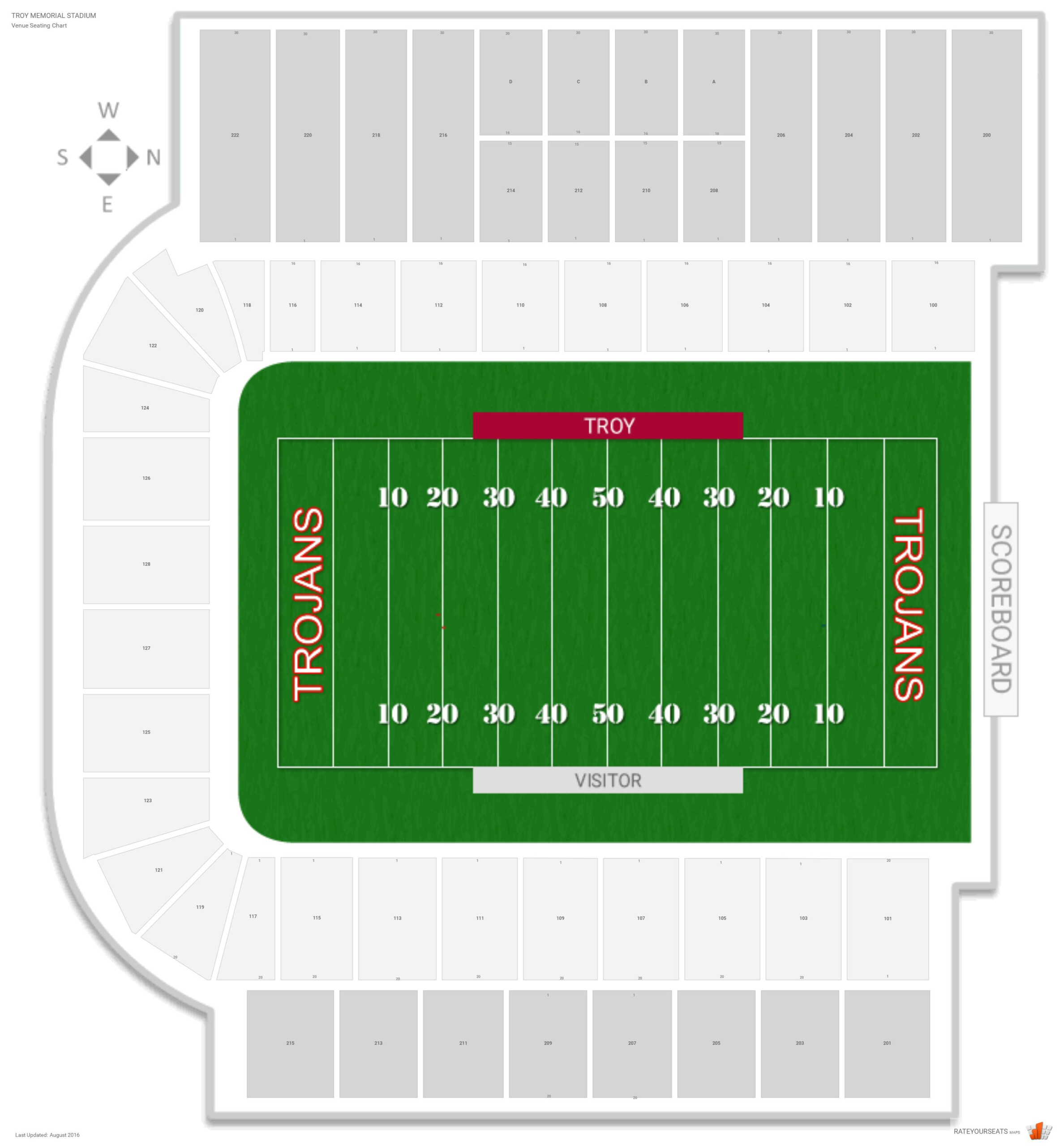 Troy Memorial Stadium Troy Seating Guide RateYourSeats