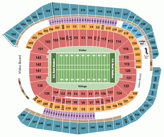 US Bank Stadium Seating Chart Minneapolis