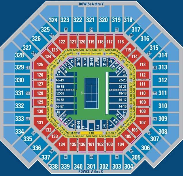 US Tennis Open Seating Chart Tennis Review