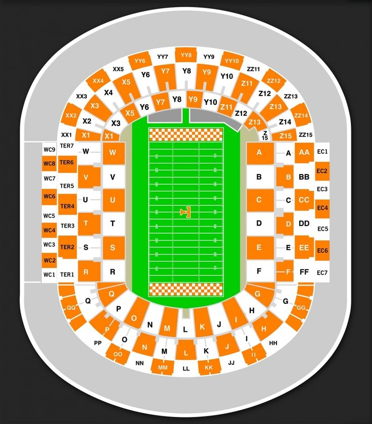 Tennessee Football Stadium Seating Chart Stadium Seating Chart