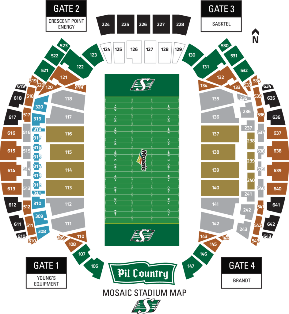 View Your Seats Saskatchewan Roughriders