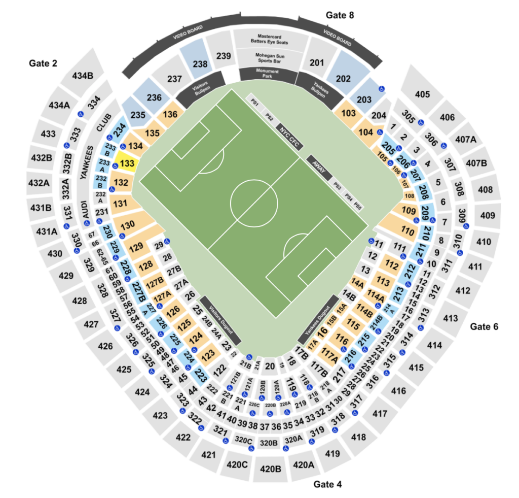 Yankee Stadium Seating Charts Info On Rows Sections And Club Seats